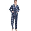 GLOBAL - Pantalones de pijama 100% algodón para hombre, pantalones