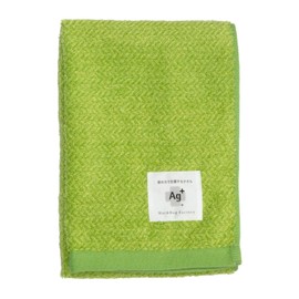 OKA Ag+ Silver Power Antibacterial Towel, Approx. 13.4 x 30.3 inches (34 x 77 cm), Green (Antibacterial, Deodorizing, Face Towel, Silver Ion)