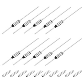 sourcing map 10 Pcs Metal Temperature Thermal Fuse SF226Y 227 °C 440.6 °F 15A 250V Cutoff Thermal Fuse with 20 Pcs BN1.25 Bare Terminal Butt Connector for Motor Transformer Electric Industrial