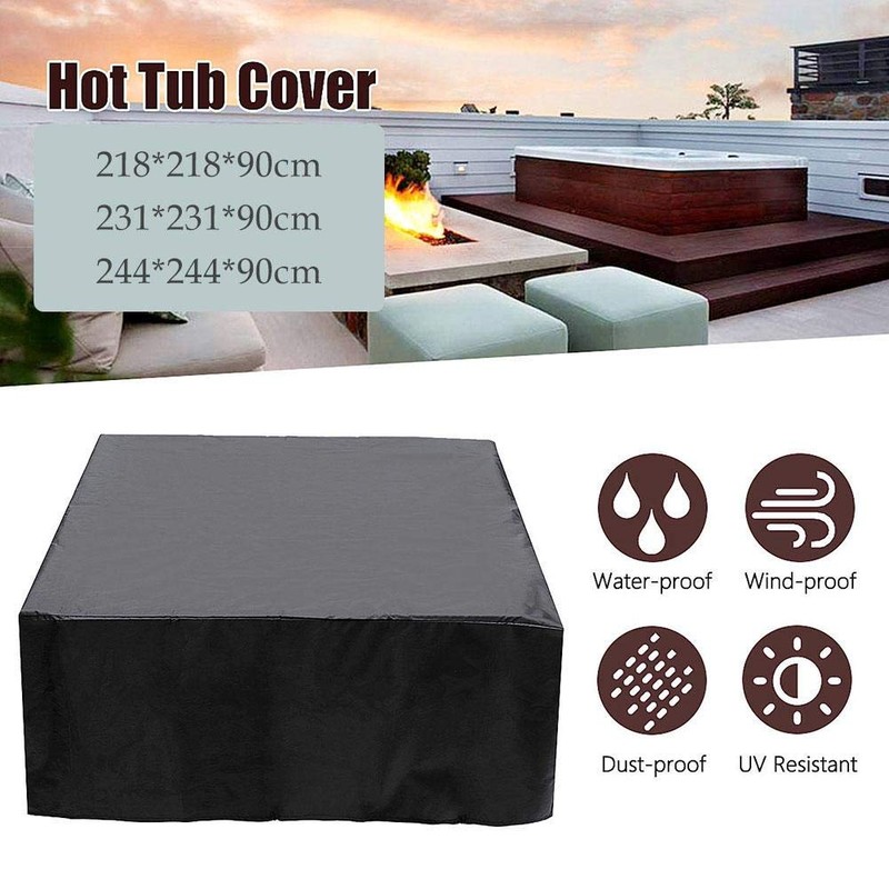 UV Resistant Heavy Duty Hot Tub Cover - Durable Square