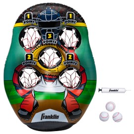 Franklin Sports Inflatable 5-Hole Baseball Target with Balls - Kids Baseball Toss Game - 45" PVC