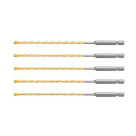 5 Pack 3/16 inch Masonry Drill Bit Set, Concrete Drill Bit Set, Carbide Tip Drill Bit for Glass Ceramic Concrete Cement Tile Brick and Plastic (3/16 inch)