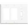 Leviton 3-Gang 1-Toggle 2-Decora/GFCI Device Combination Wallplate, Standard Size, Thermoset,