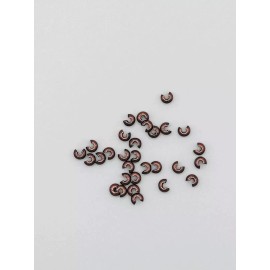 Unbranded 3mm Antique Copper Plated Brass Crimp Covers 50 Pieces