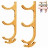 3-Tier Bamboo Yoga Mat Holder Wall Mount, Yoga Mat Storage