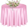 KKJIAF 1 Pack 108Inch Round Table Cloth, Light Pink Tablecloth