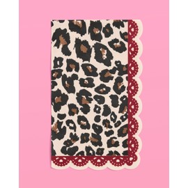 xo, Fetti Cheetah Print Paper Napkins | 25 pcs | Red Lace Bachelorette Decorations, Fierce Dinner Party Setting, Wild Animal Birthday Decor, Cute Tablescape