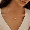 Hayopi Bubble Letter Necklace Gold,Dainty 14k Gold Plated Initial Necklaces