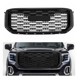 HECASA Front Grille Grill Compatible with 2015-2020 GMC Yukon/Yukon XL Bumper Grill Denali Style Painted Black