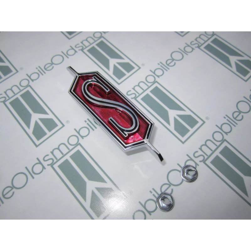 NORS 1968 Olds Cutlass "S" Hood Emblem with Hardware |