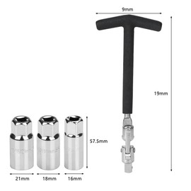 oumuik Spark Plug Socket 16/18/21 mm – Spark Plug Wrench Set with Spark Plug Wrench 16 mm, Spark Plug Wrench 18 mm, Spark Plug Wrench 21 mm for Spark Plugs