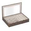 Relaxdays Leather Look Velvet Jewellery Box with Window H 5