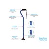 NOVA Sugarcane, Walking Cane with All Terrain Rubber Quad Tip