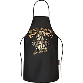 RAHMENLOS Barbecue Apron Cooking Apron Kitchen Apron as a Gift Made of Pure Cotton – The Three Most Beautiful Words, 6480