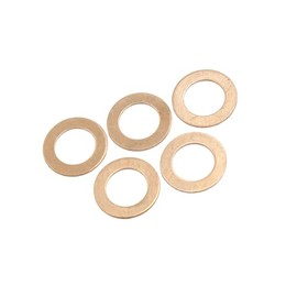 Partuto 14mm Inner Dia Copper Crush Washers Flat Sealing Gaskets Rings 5pcs Replacement