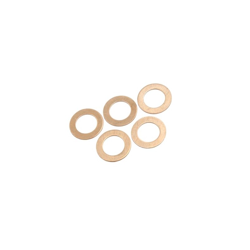 Partuto 14mm Inner Dia Copper Crush Washers Flat Sealing Gaskets