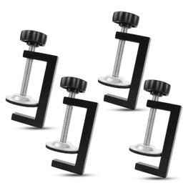 G Clamps for Woodwork, 4PCS Adjustable Screw Wood Clamps, Heavy Duty C Clamp Set for Woodworking Tools, Woodworking Clamps, Universal Desk Clamp with Stable Wide Jaw for Carpentry, DIY, Welding