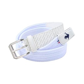 Cox Sportif LG5SBL00M Men's Belt, Elastic Mesh, 1.4 inches (35 mm), Maximum Length 45.3 inches (115 cm), Sports, WH00 (white)