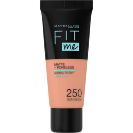 Maybelline New York Fit Me Matte & Poreless Foundation 250 Sun Beige 30ml