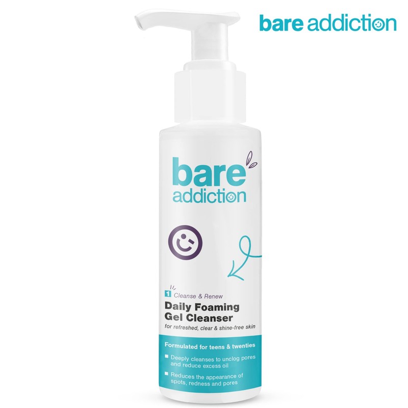 Bare Addiction 150ml Daily Skincare Foaming Gel Cleanser for Deep