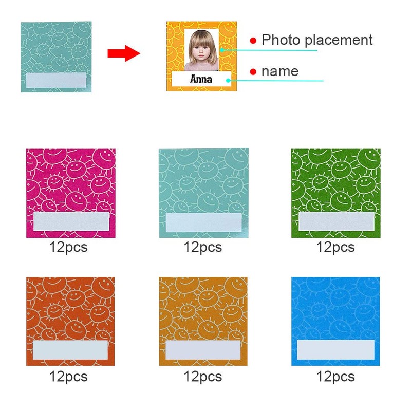 amzoya Attendance Pocket Chart with 72 Student Cards-Classroom Behavior Tracker