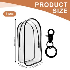 NHQZ Cotton Storage Bag for Dolls, Doll Case, Transparent Figures, Presentation Bags with Key Ring, Size: 10.5 x 5 x 19 cm, Waterproof and Dustproof (Black)
