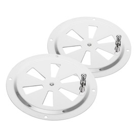 SHINEOFI 2pcs Stainless Steel 5-inch Ventilation Plate Round Louver Vent Cover Air Vent Gill Plate with Manual Open and Closed Function Marine Boat Accessories