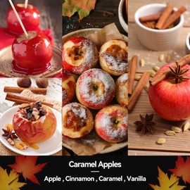 Caramel Apple Candle | Fall Candle - Apple Scented Candles for Autumn, 7oz Autumn Soy Candles for Home Scented with 50hr Burn Time, Cozy Harvest Thanksgiving Apple Scent, Fall Gifts for Women Men