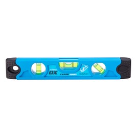 OX TOOLS Trade 10-Inch Torpedo Level - Magnetic & Three Vials