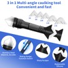 Caulking Tool Kit,Caulk Remover Tool,3 in 1Silicone Caulking Tool Kit,