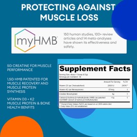 GLDN Creatine - Creatine Monohydrate with HMB for sustained Muscle Support and Recovery with Vitamin D3 and K2 for Bone and Joint Health - Designed for Women and Men - Unflavored Powder - 30 Serve