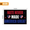 Human Rights Flag Liberal Flag Black Matrix Banner Hate Never