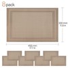 Heat-Resistant Crossweave Woven Dinning Table Set of 8 Placemat PVC