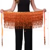 Funcredible Orange Sequin Skirt - Sparkly Fringe Mini Skirt with