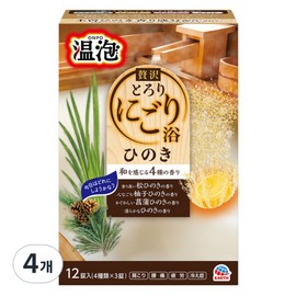 Onpo Carbonated Bath Salt Hinoki Cypress, 4 pieces, 480g / 온포 탄산입욕제 히노끼시프러스, 4개, 480g