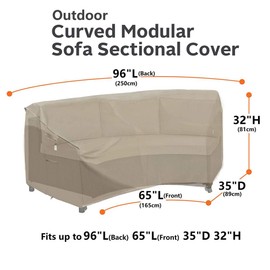 Heavy Duty Outdoor Sectional Sofa Cover, 85"X85" Waterproof 100% 600D Patio Sectional Couch Cover, V-Shaped Lawn Patio Furniture Cover