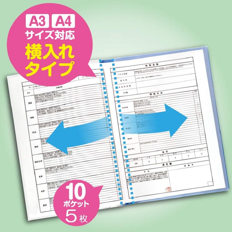 Sakura Crepas OFT-10P#43 Clear File, A4 Thin, 10 Pockets (5