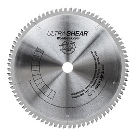 Ultra-Shear 12 Inch Miter Saw Blade, 80T, 1" Arbor, 1/8" Kerf, USA Made, Optimized 80 Tooth Geometry for Crosscuts & Miters - US1280-MTR