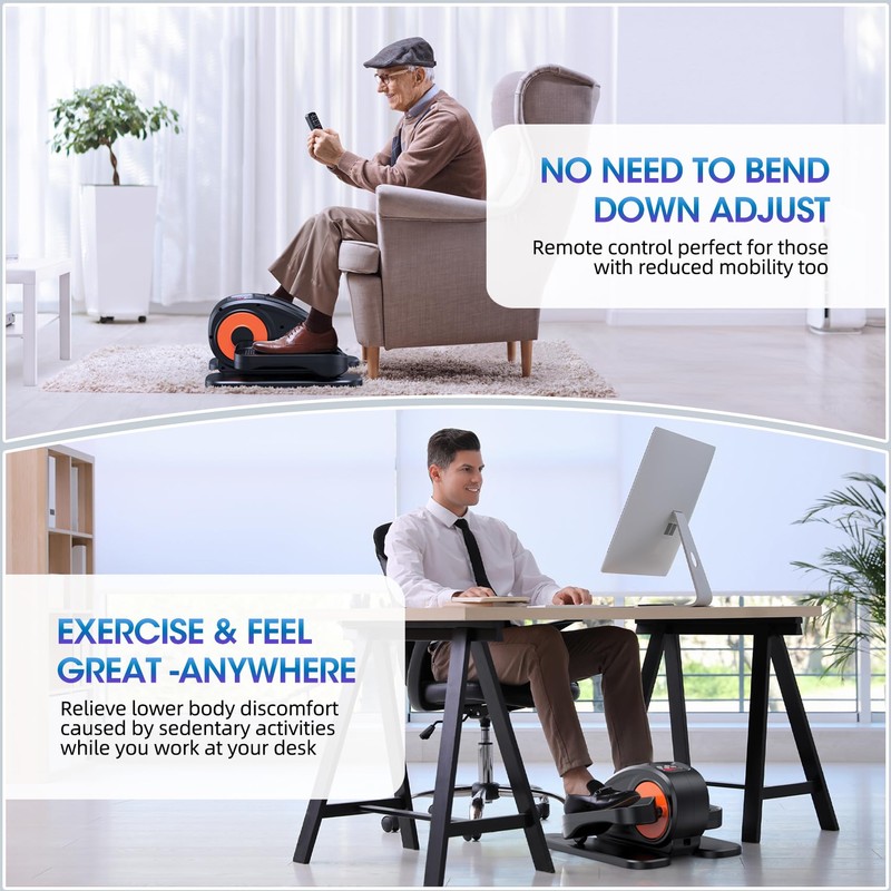 GUGTTR Under Desk Elliptical, Leg Exerciser While Sitting for Seniors
