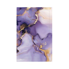 VGHOKO Decorative Switch Plate Cover with Luxury Marble Texture Purple & Gold Fluid Art Design 1 Gang No Device Single Blank Outlet Covers Wall Plate Light Switch Covers for Modern Home Decor