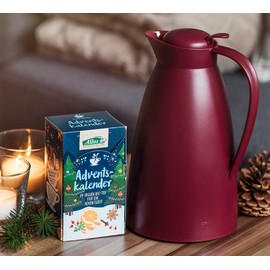 alfi 0825.010.100 Eco Vacuum Flask, Frosted Plastic, 1.0 Litre - Keeps Hot for 12 Hours or Cold for 24 Hours