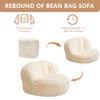 BYBYME Giant Bean Bag Chair, Faux Fur Bean Bag Couch