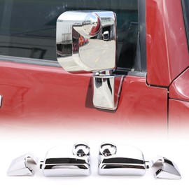 Car Rearview Mirror Protective Cap Trim Compatible with Toyota FJ Cruiser 2007-2021, ABS Outside Side Door Rear View Mirror Decoration Cover Auto Exterior Accessories-6PCS (Bright silver)