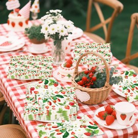 Strawberry Napkins Cocktail Napkins for Birthday Party Wedding Bridal Shower Baby Shower Party Supplies Favors