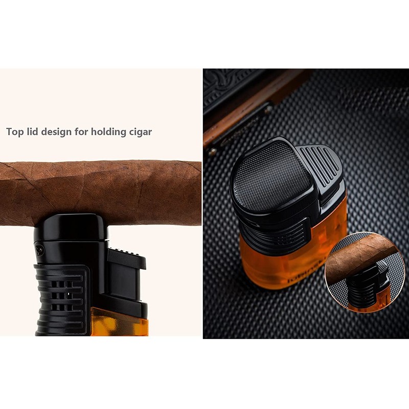LUBINSKI Torch Lighter and Cutter Gift Set, Multifunction 3 Jet