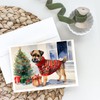 Caroline's Treasures DAC1274GCA7P Border Terrier Christmas Greeting Cards and Envelopes