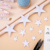 PAGOW 24pcs White Star Iron on Patches, Sew on Embroidered
