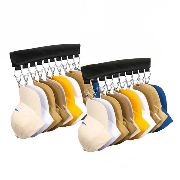 Aizhoumoo 2 Pack Hat Organizer for Baseball Caps and Accessories,