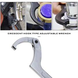 D2D Adjustable 115-170mm Hook Wrench C Spanner Tool Motorcycle Suspension Tool
