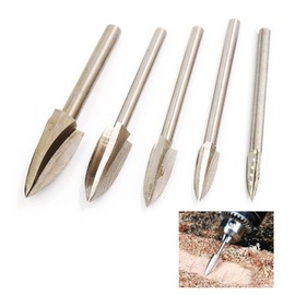 Wood Carving Drill Bits Set Tools, 5 PCS HSS Engraving Tool Drill Bits Accessories Bit for Rotary Tools, 1/8” Shank Woodworking Carving Tools